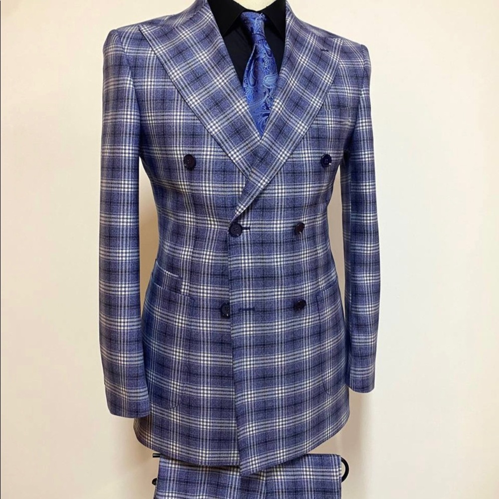 Mens wide lapel 2 piece suit